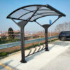 Compacte Fietsoverkapping Delta 17 KLeine Fietsoverkapping Delta gecoat in ral 9005.